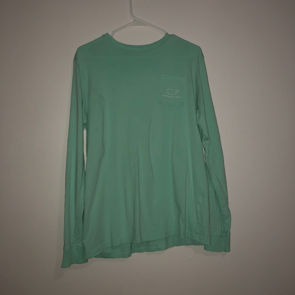 Teal Vineyard Vines Long Sleeve Shirt